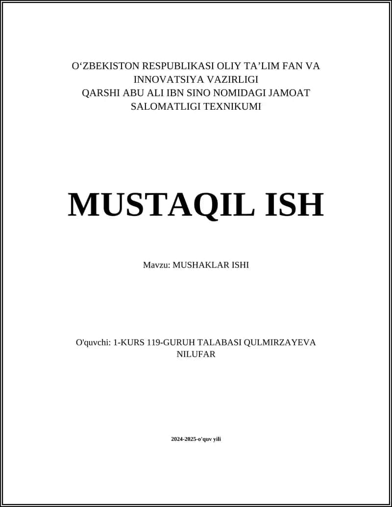 Mushaklar anatomiyasi 1