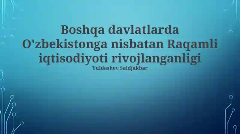 Raqamli iqtisodiyoti 1