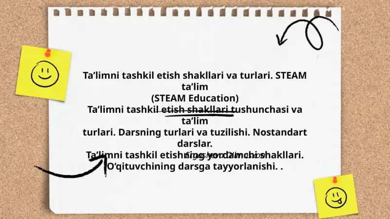 Ta'limni tashkil etish shakllari va turlari 1