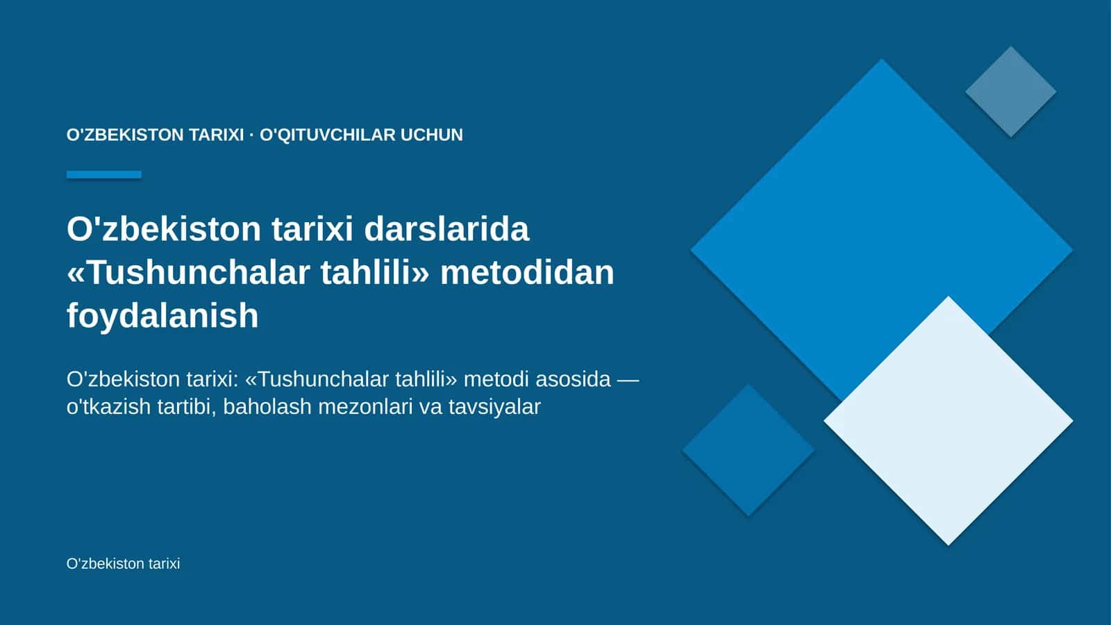 o'zbekiston tarixi darslarida tushunchalar tahlili metodidan foydalanish 9923 1