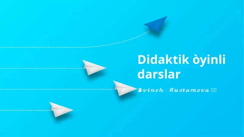 O'yin asosidagi darslar 1