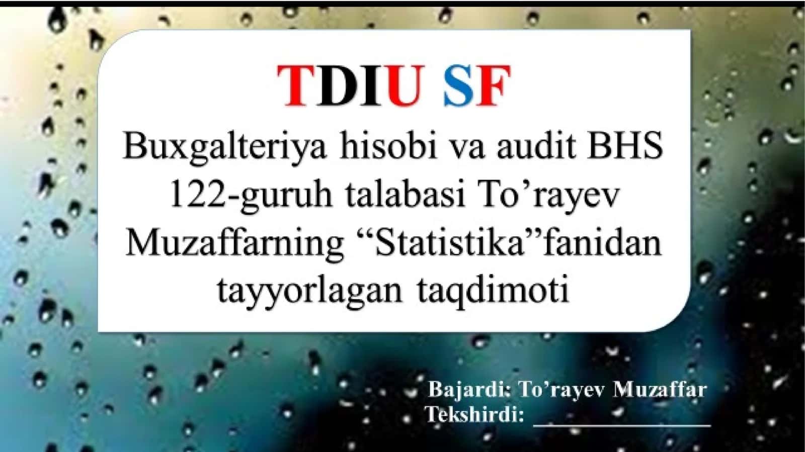 Milliy hisoblartizimida iqtisodiy faoliyat natijalarini ifodalovchi ko’rsatkichlar tizimi 1