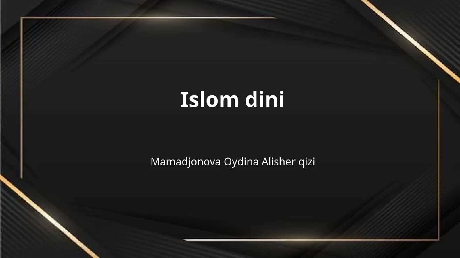 Islom dini 1