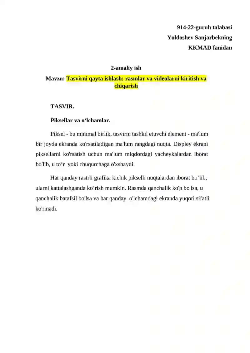 Tasvirni qayta ishlash 1