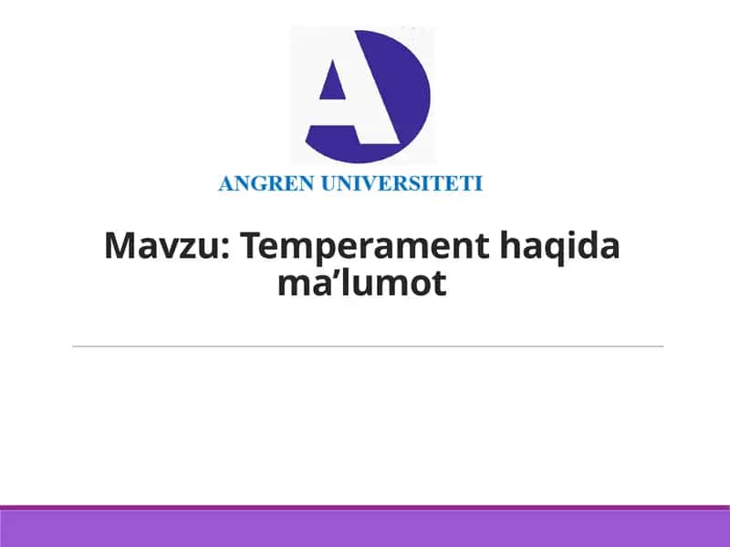 Temperament 1