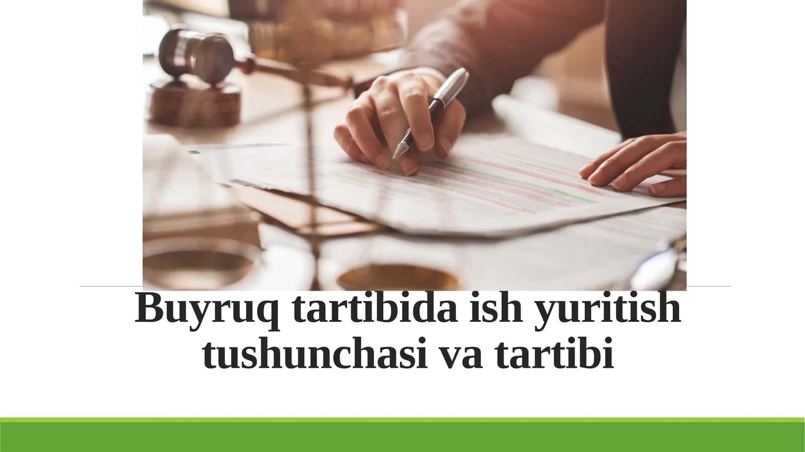 Buyruq tartibida ish yuritish tushunchasi va tartibi. 1