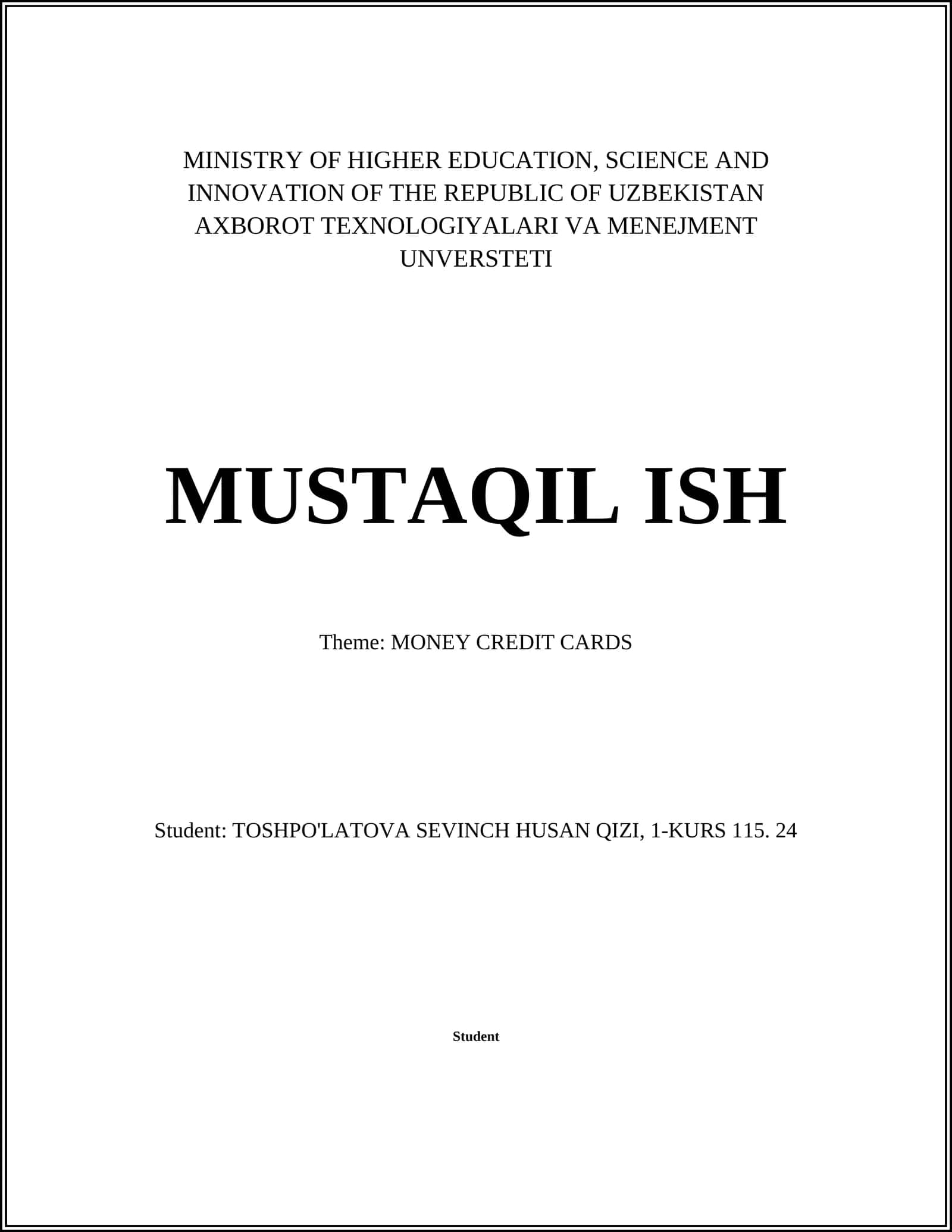 Theme: MONEY CREDIT CARDS 1