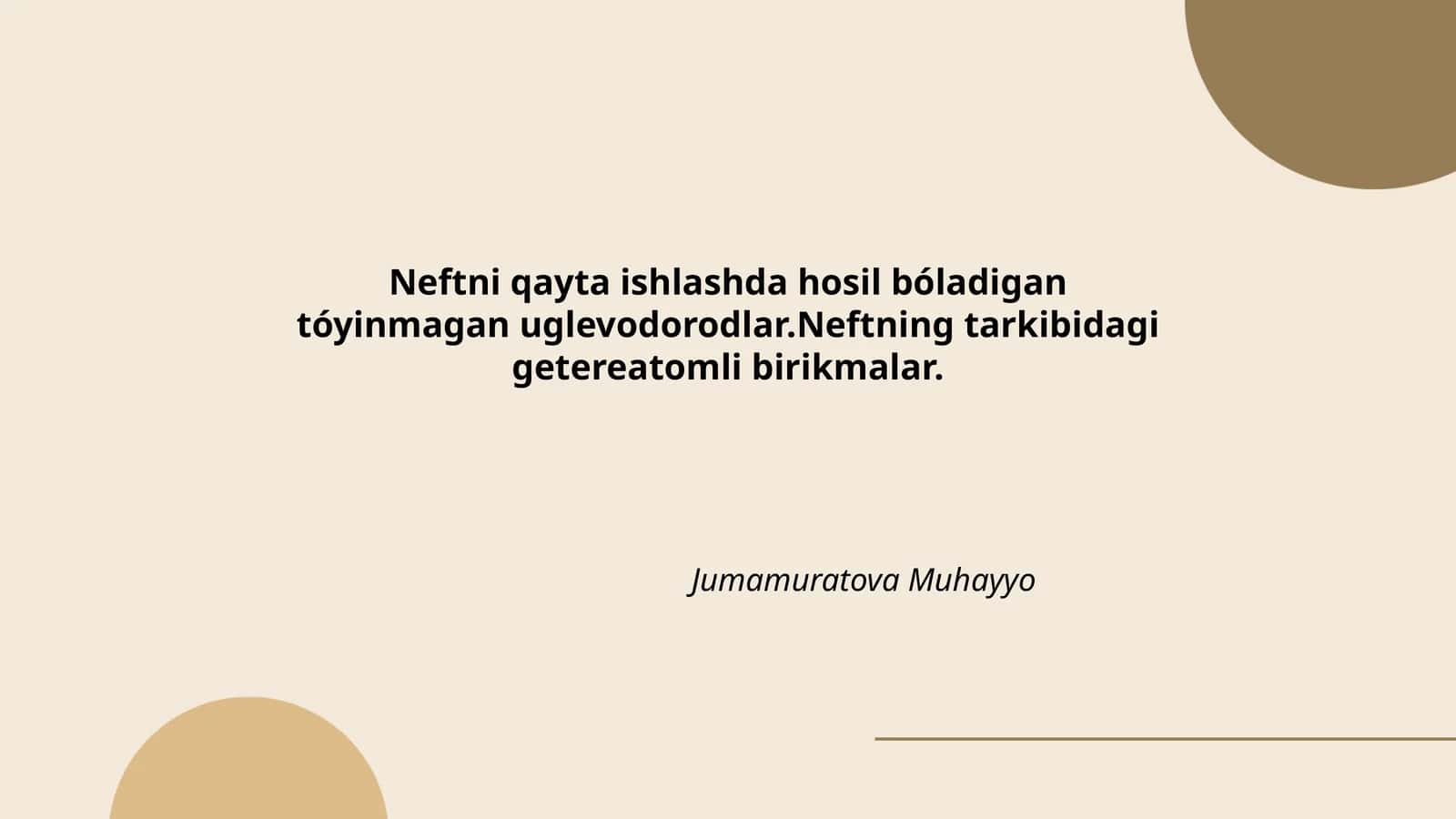 Tóyinmagan uglevodorodlar 1