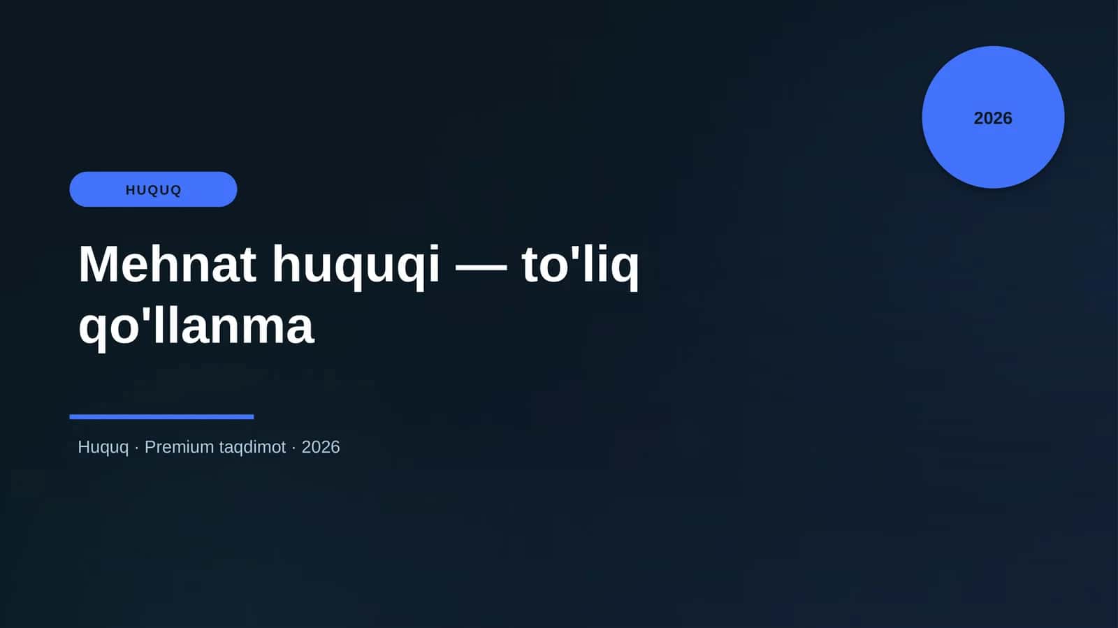Mehnat huquqi — to'liq qo'llanma 1