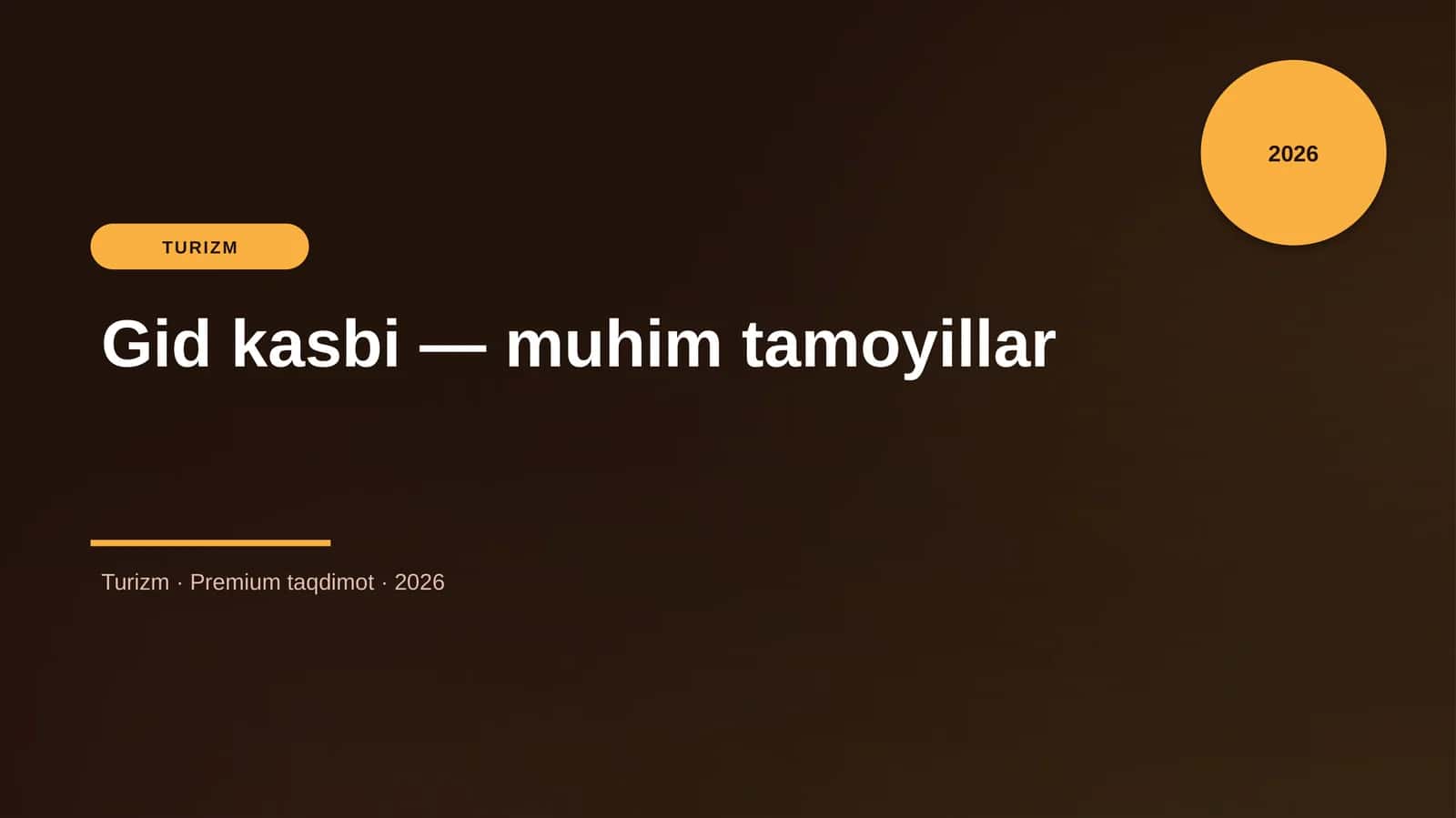 Gid kasbi — muhim tamoyillar 1