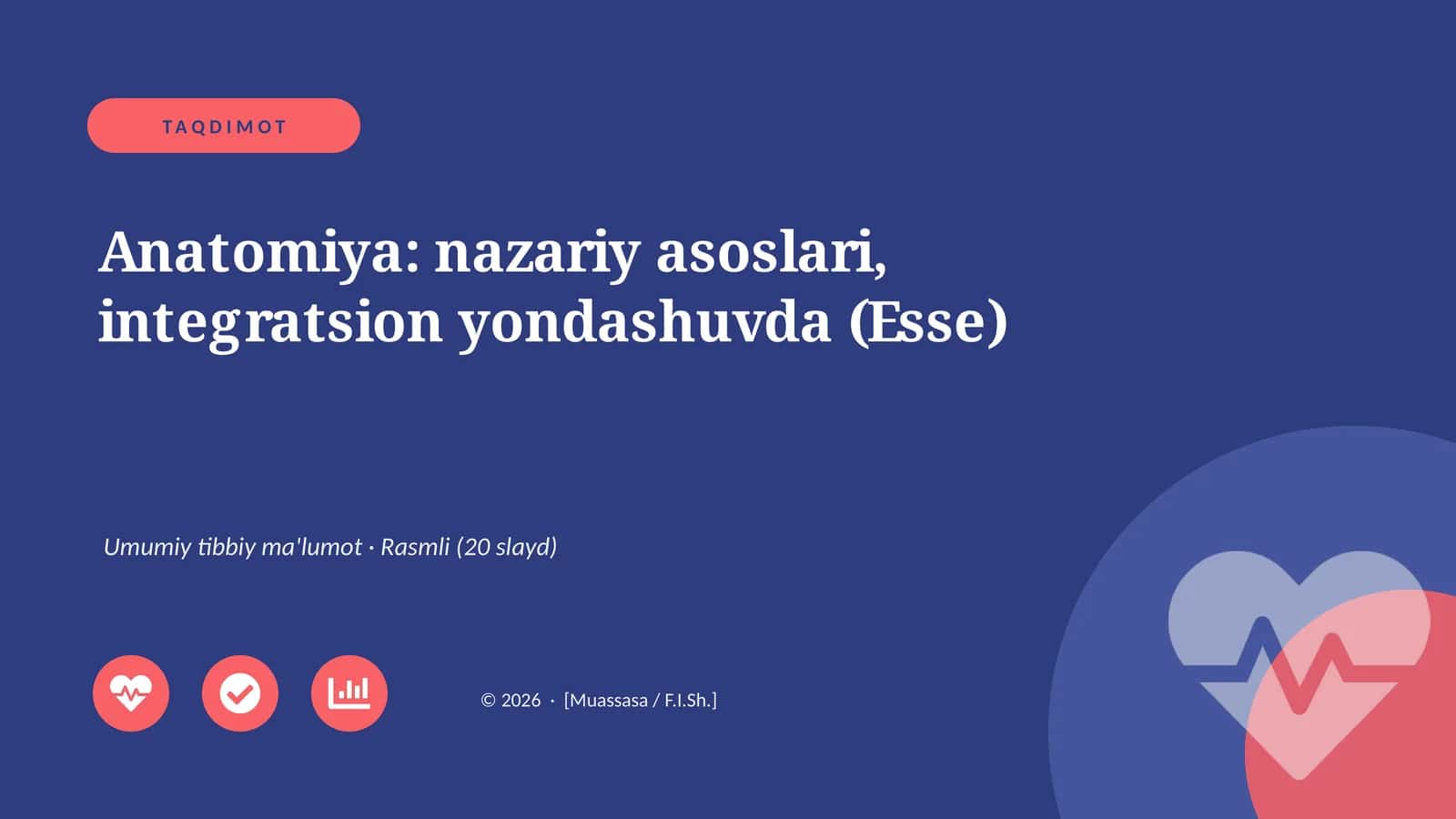 Anatomiya: nazariy asoslari, integratsion yondashuvda (Esse) 1