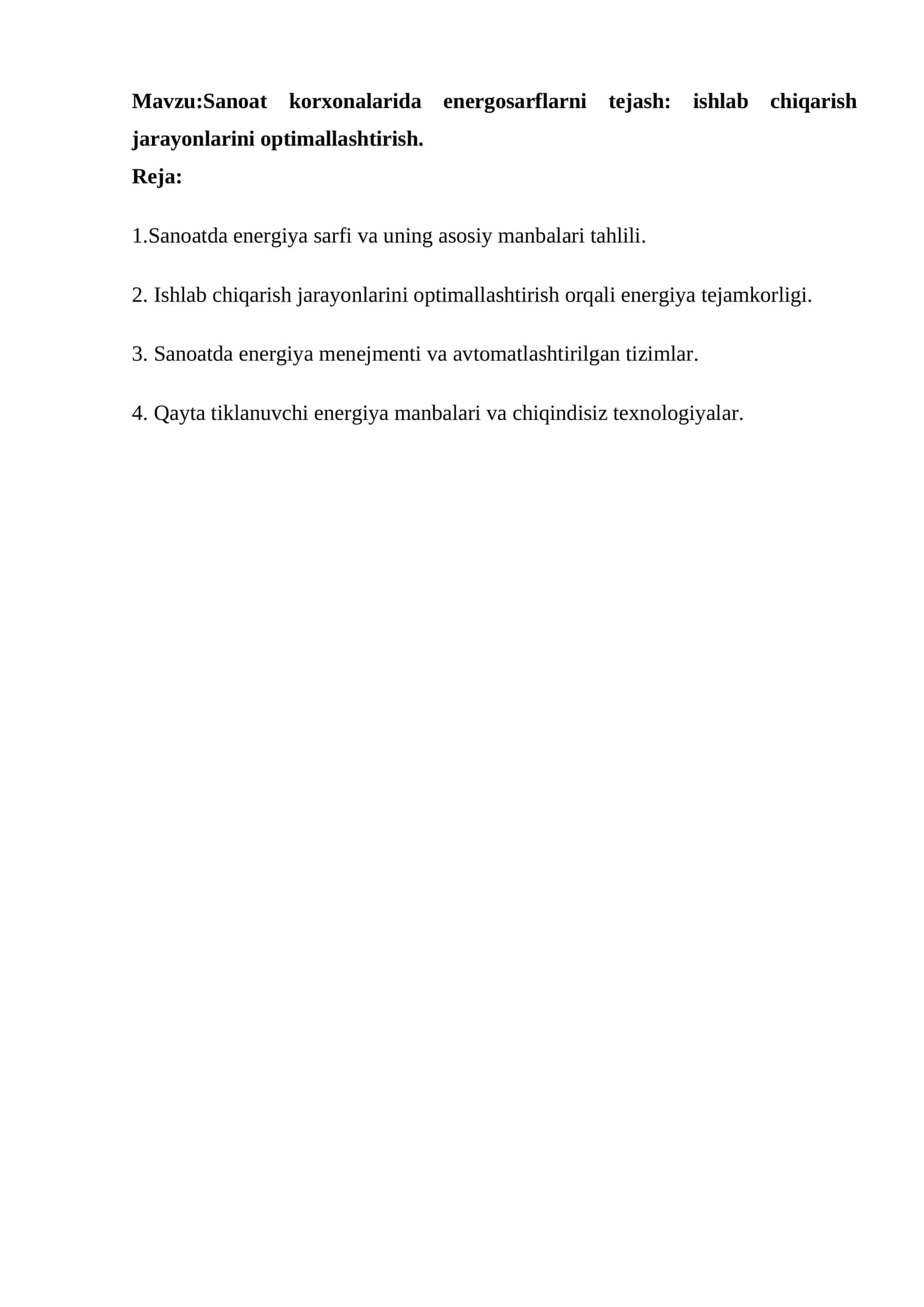 Sanoat korxonalarida energosarflarni tejash: ishlab chiqarish jarayonlarini optimallashtirish 1