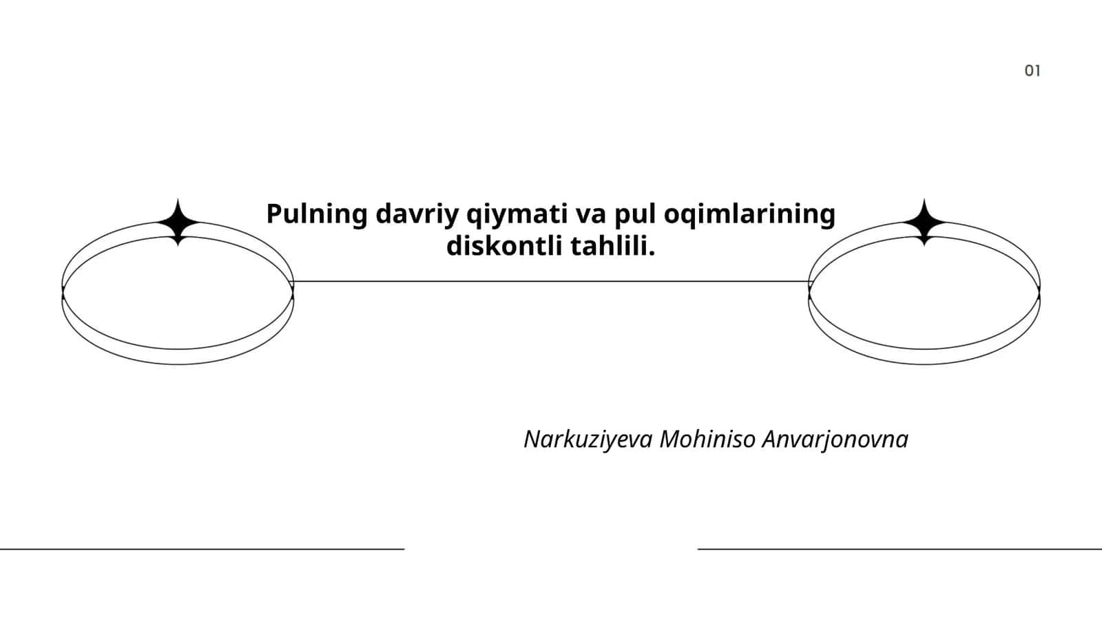 Pulning davriy qiymati va pul oqimlarining diskontli tahlili 1