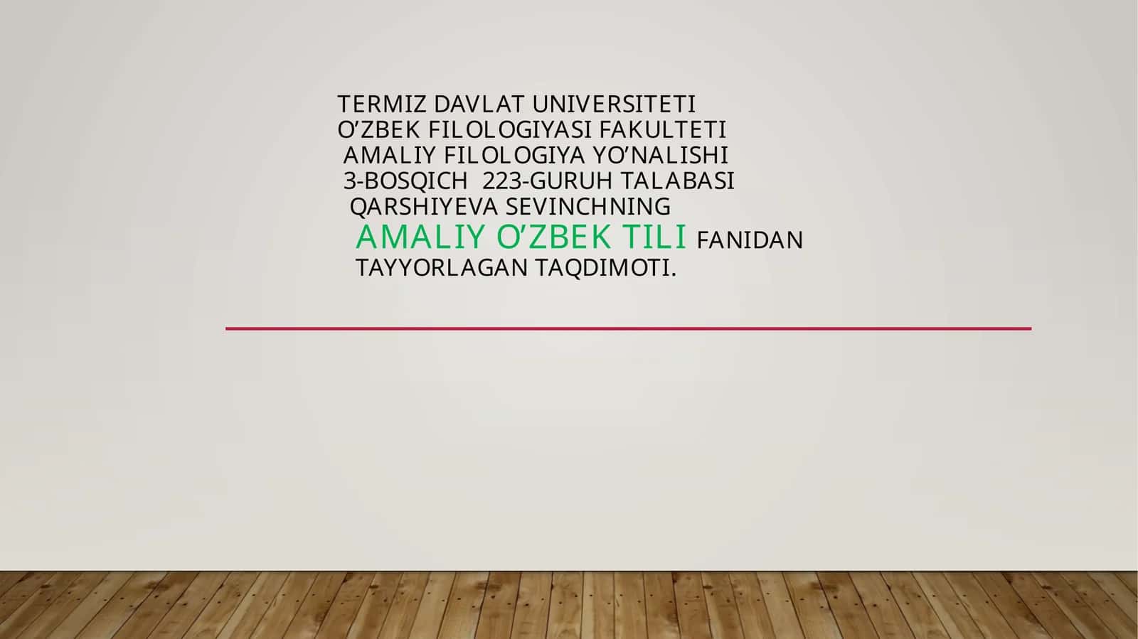 AMALIY O’ZBEK TILI 1