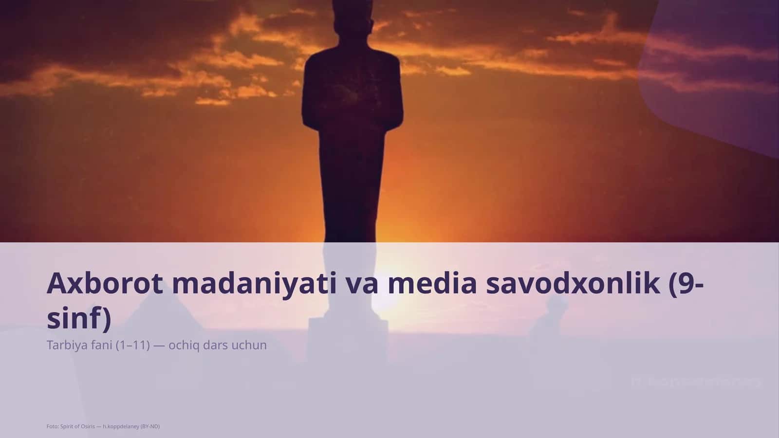 Axborot madaniyati va media savodxonlik (9-sinf) 1