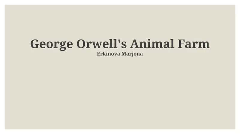 Animal Farm 1