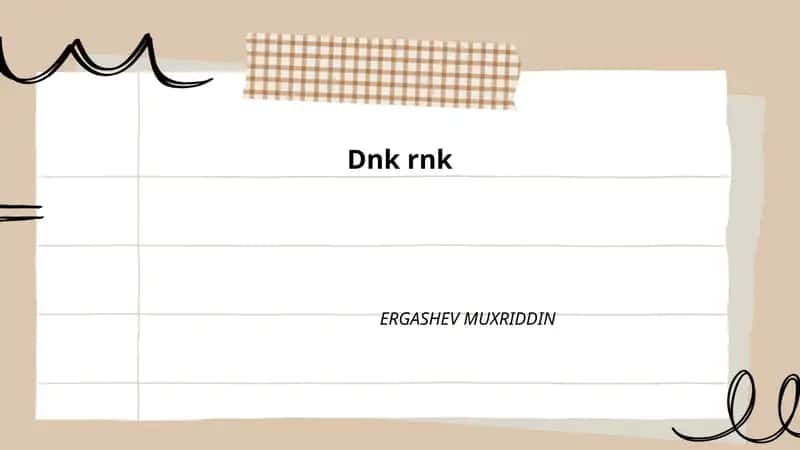 Dnk rnk 1