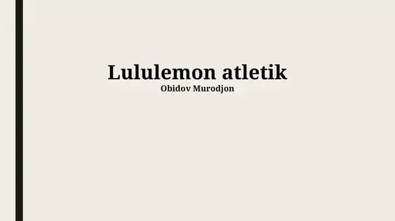 Lululemon atletik 1