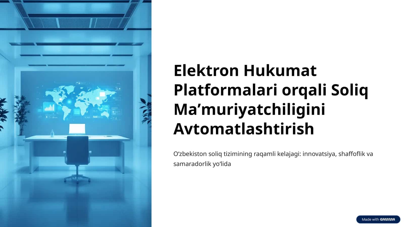 Elektron Hukumat Platformalari orqali Soliq Maʼmuriyatchiligini Avtomatlashtirish 1