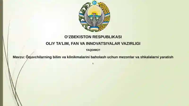 Baholash Mezonlari va Shkalalari