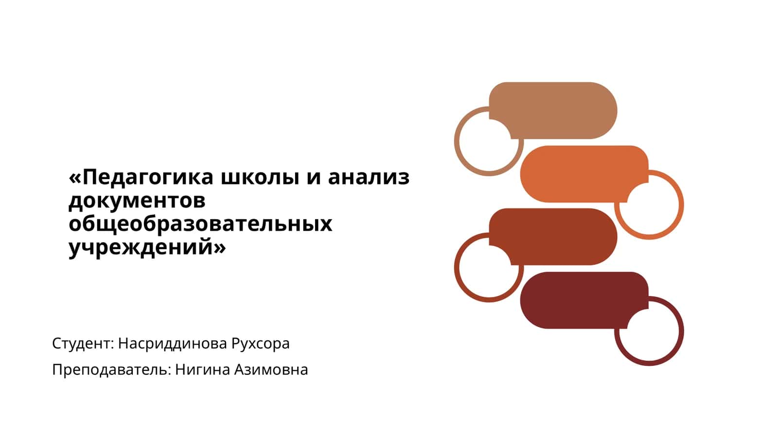 Педагогика школы и анализ документов общеобразовательных учреждений 1