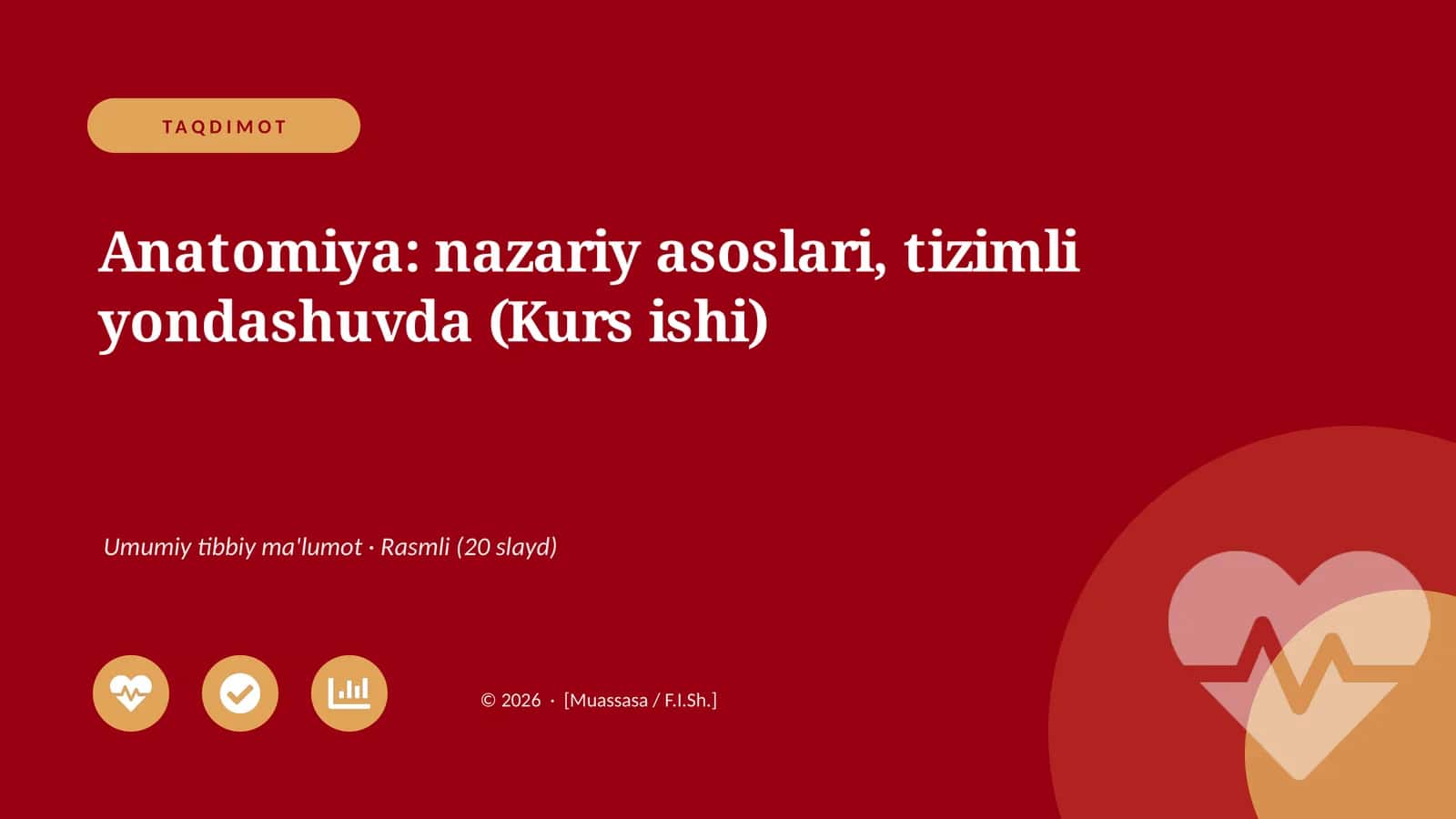 Anatomiya: nazariy asoslari, tizimli yondashuvda (Kurs ishi) 1