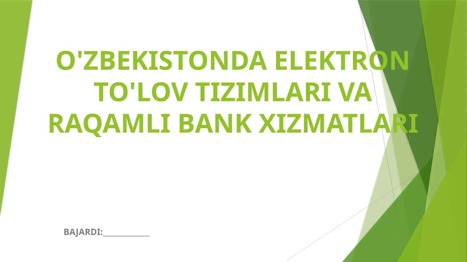 Elektron to'lov tizimlari va raqamli bank xizmatlari 1