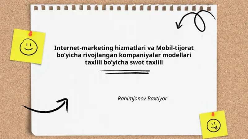 Platforma-asosidagi modelning SWOT tahlili (internet-marketing xizmatlari va mobil-tijorat) 1
