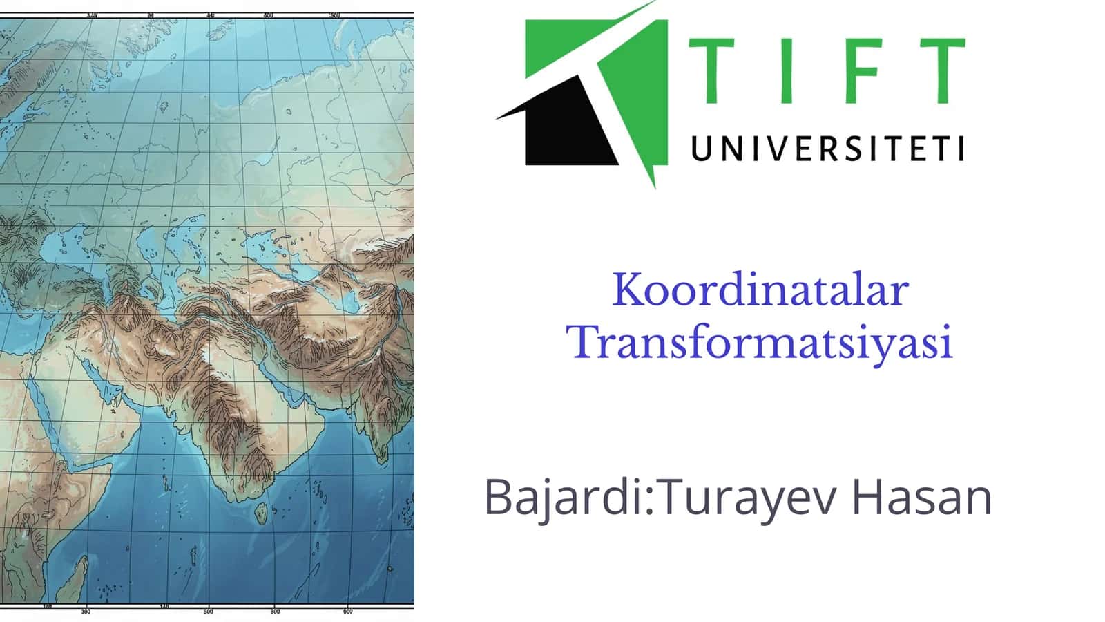 Koordinatalar Transformatsiyasi 1