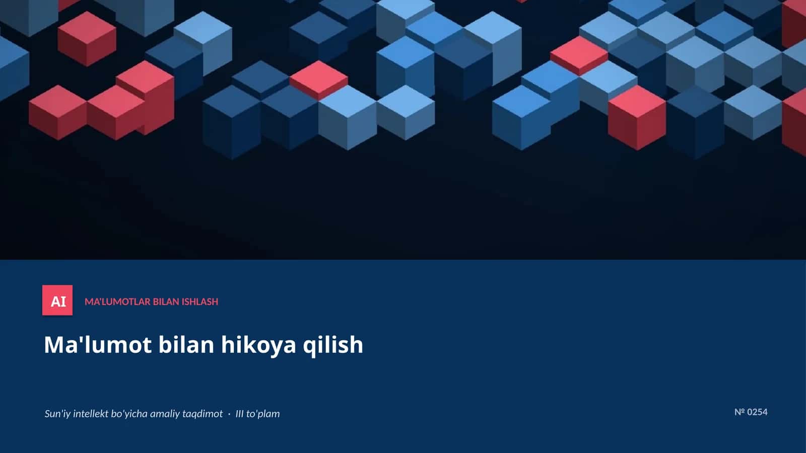 Ma'lumotlar Bilan Ishlash 1