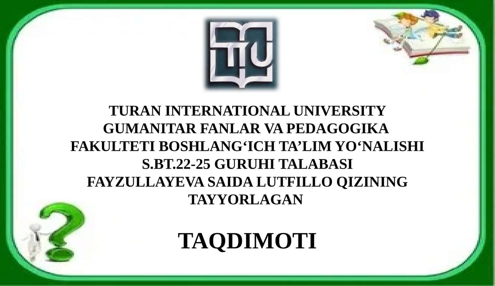 "Ilmiy-ommabop asarlar matn tahlili" 1
