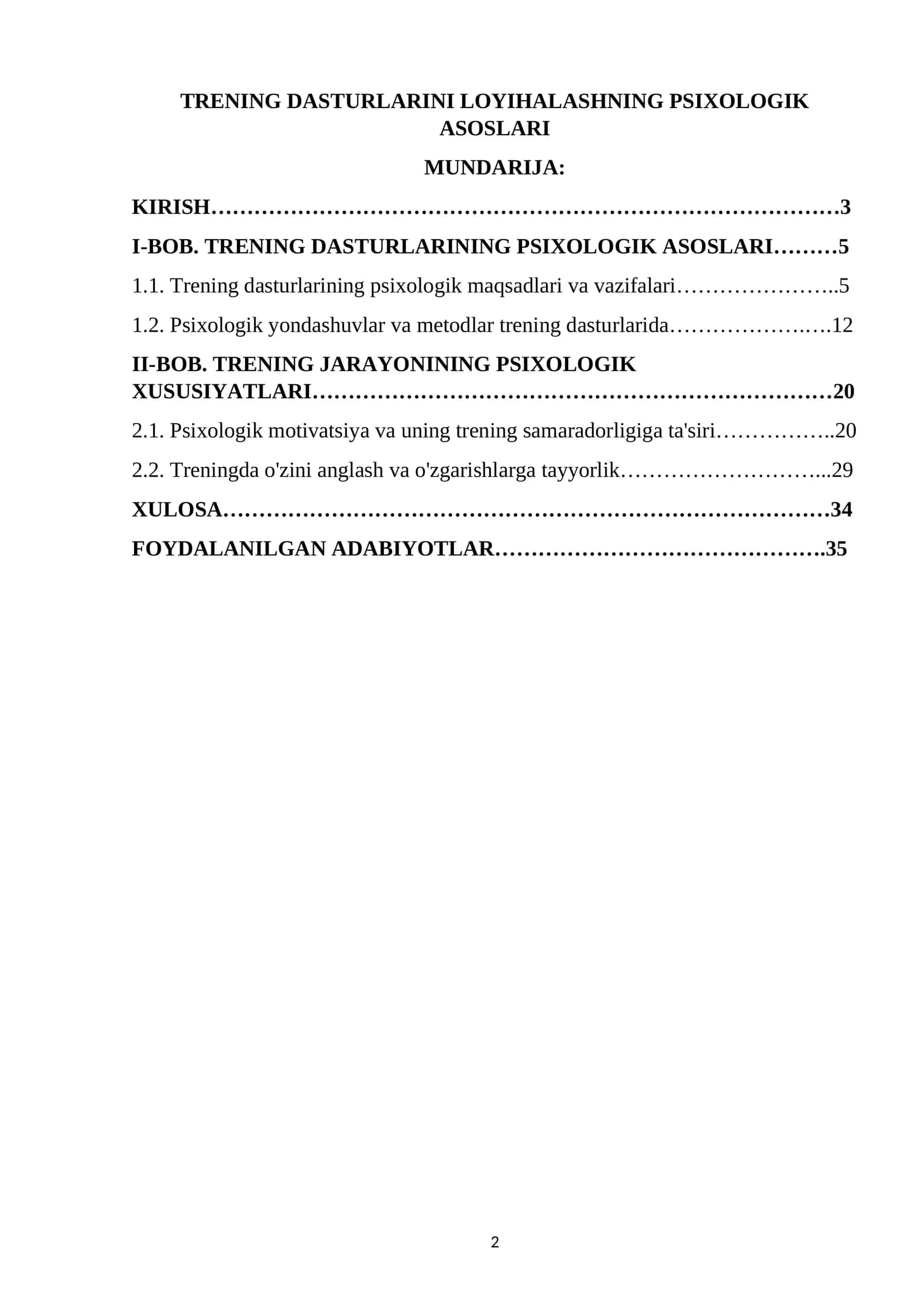 TRENING DASTURLARINI LOYIHALASHNING PSIXOLOGIK ASOSLARI 1
