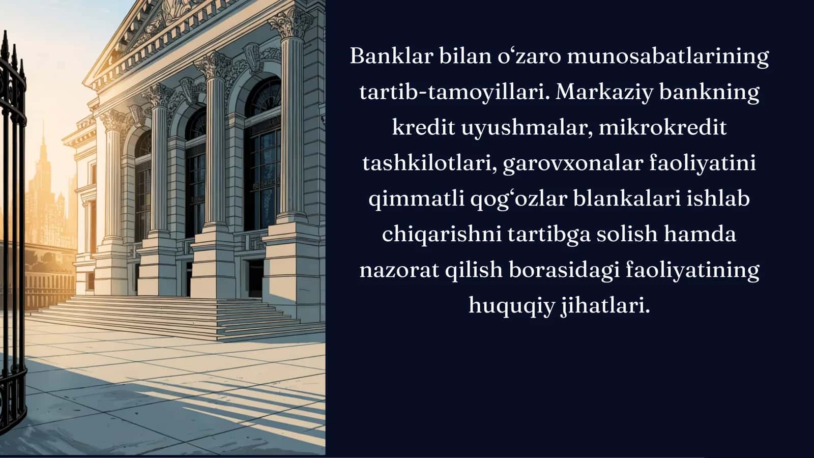 Banklar va nobank kredit tashkilotlari: Huquqiy asos va Markaziy bank roli 1