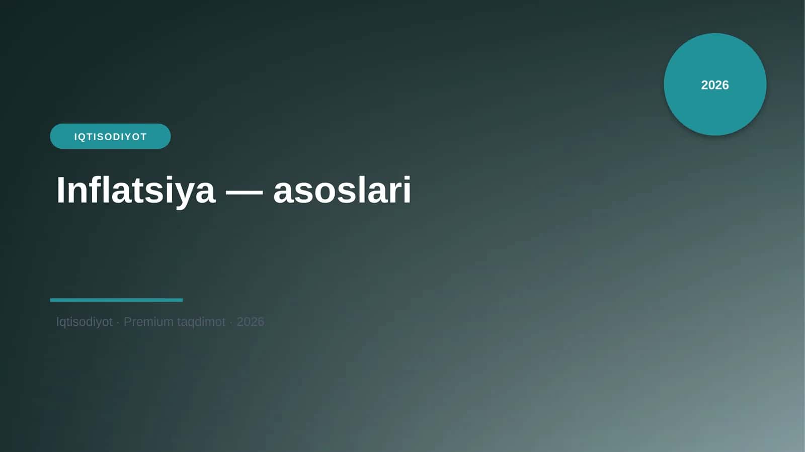 Inflatsiya — asoslari 1
