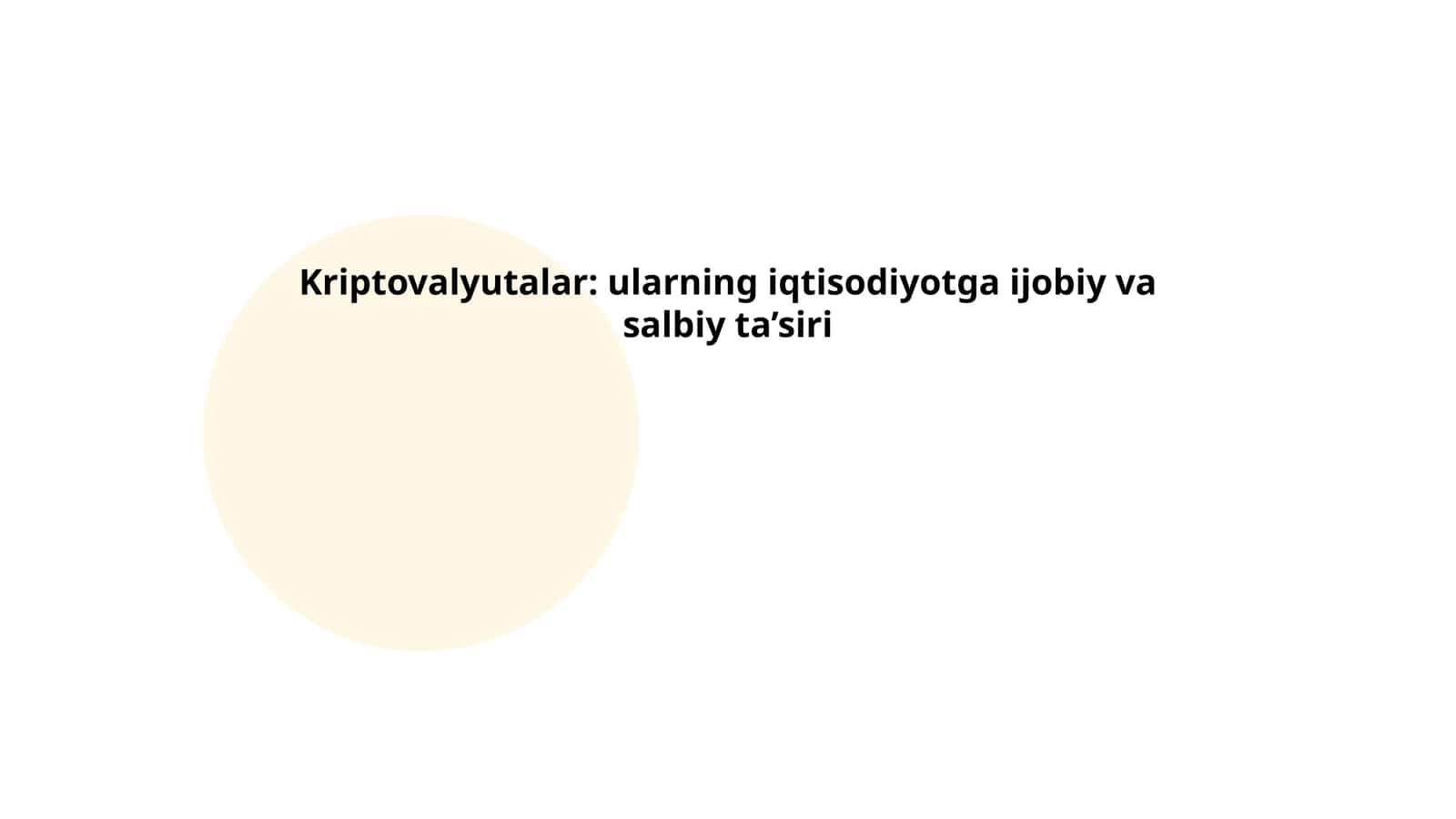 Kriptovalyutalar: ularning iqtisodiyotga ijobiy va salbiy ta’siri 1