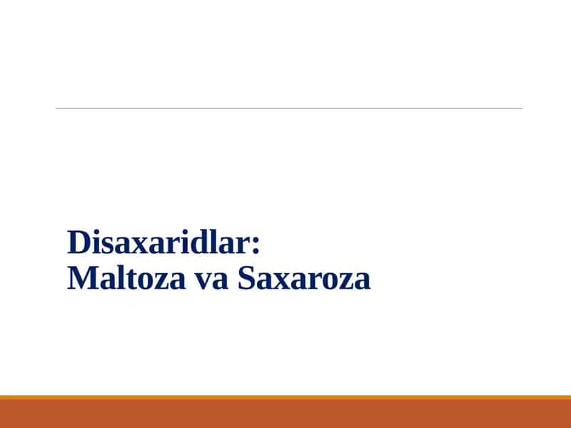 Disaxaridlar 1