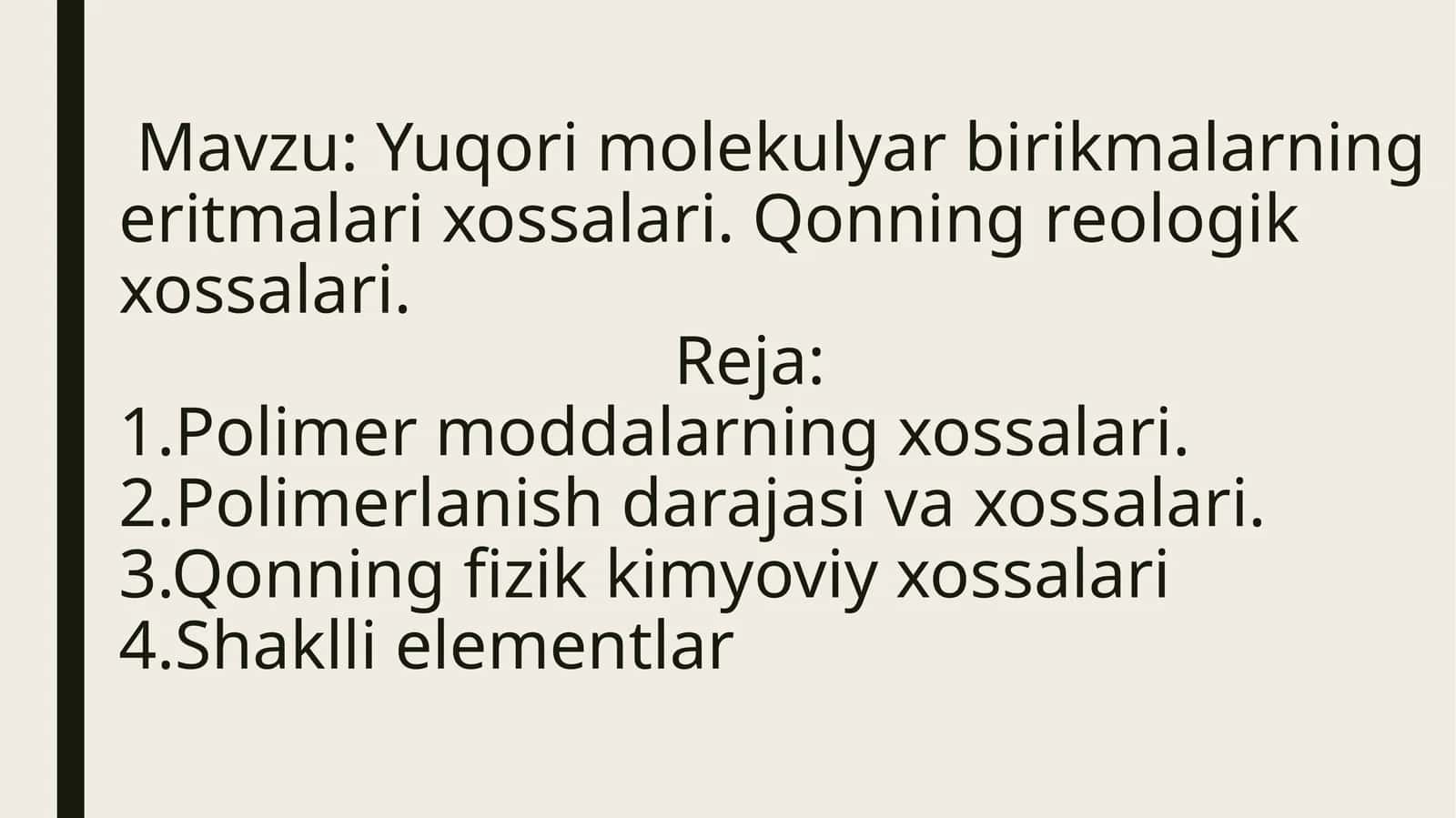 Yuqori molekulyar birikmalar ning eritmalari xossalari 1