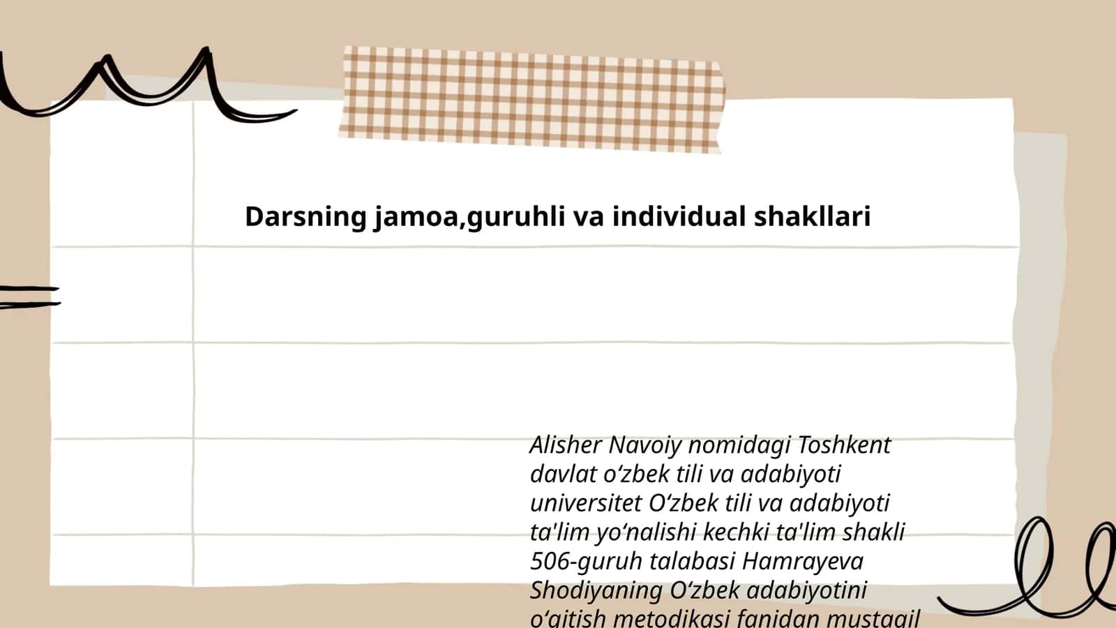 Oʻzbek adabiyotini oʻqitish metodikasi 1