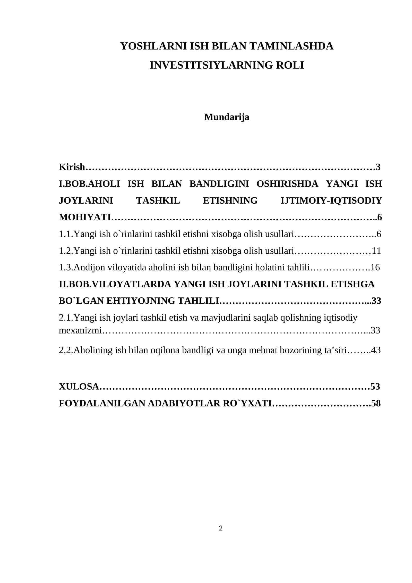 YOSHLARNI ISH BILAN TAMINLASHDA INVESTITSIYLARNING ROLI 1