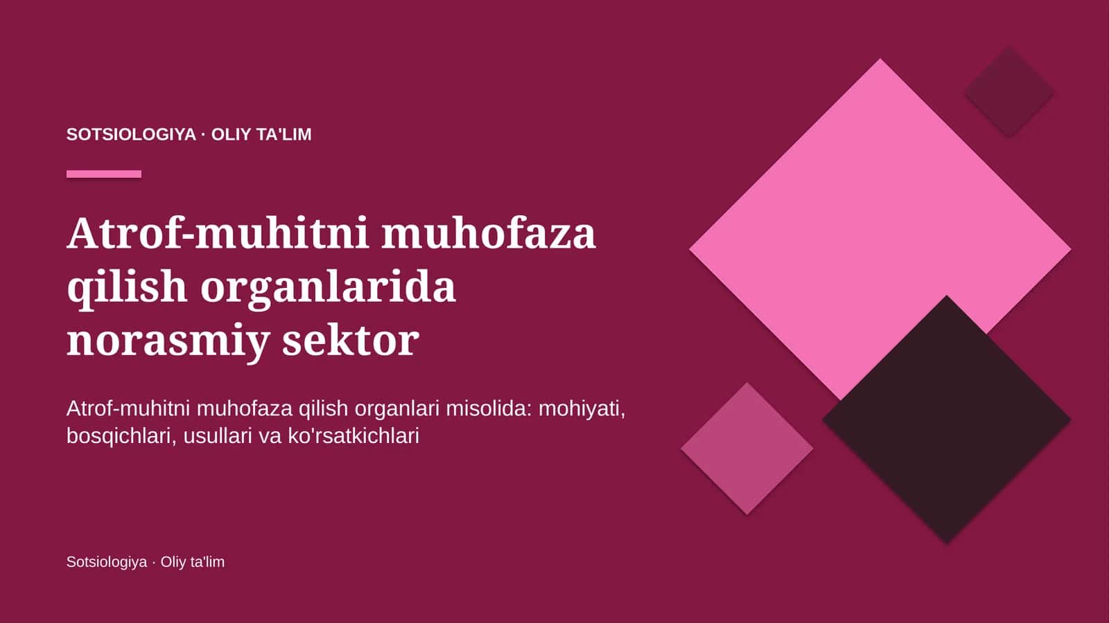 atrof muhitni muhofaza qilish organlarida norasmiy sektor 4870 1