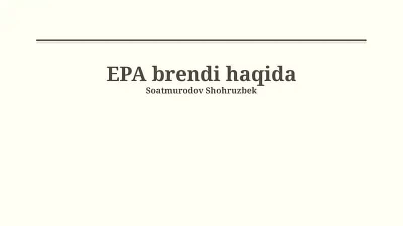 EPA brendi 1