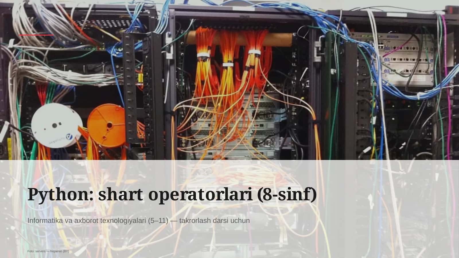 Python: shart operatorlari (8-sinf) 1