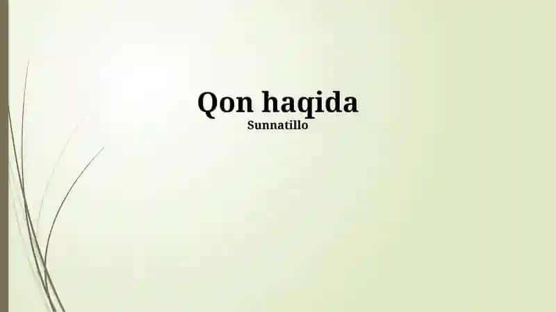 Qon haqida
