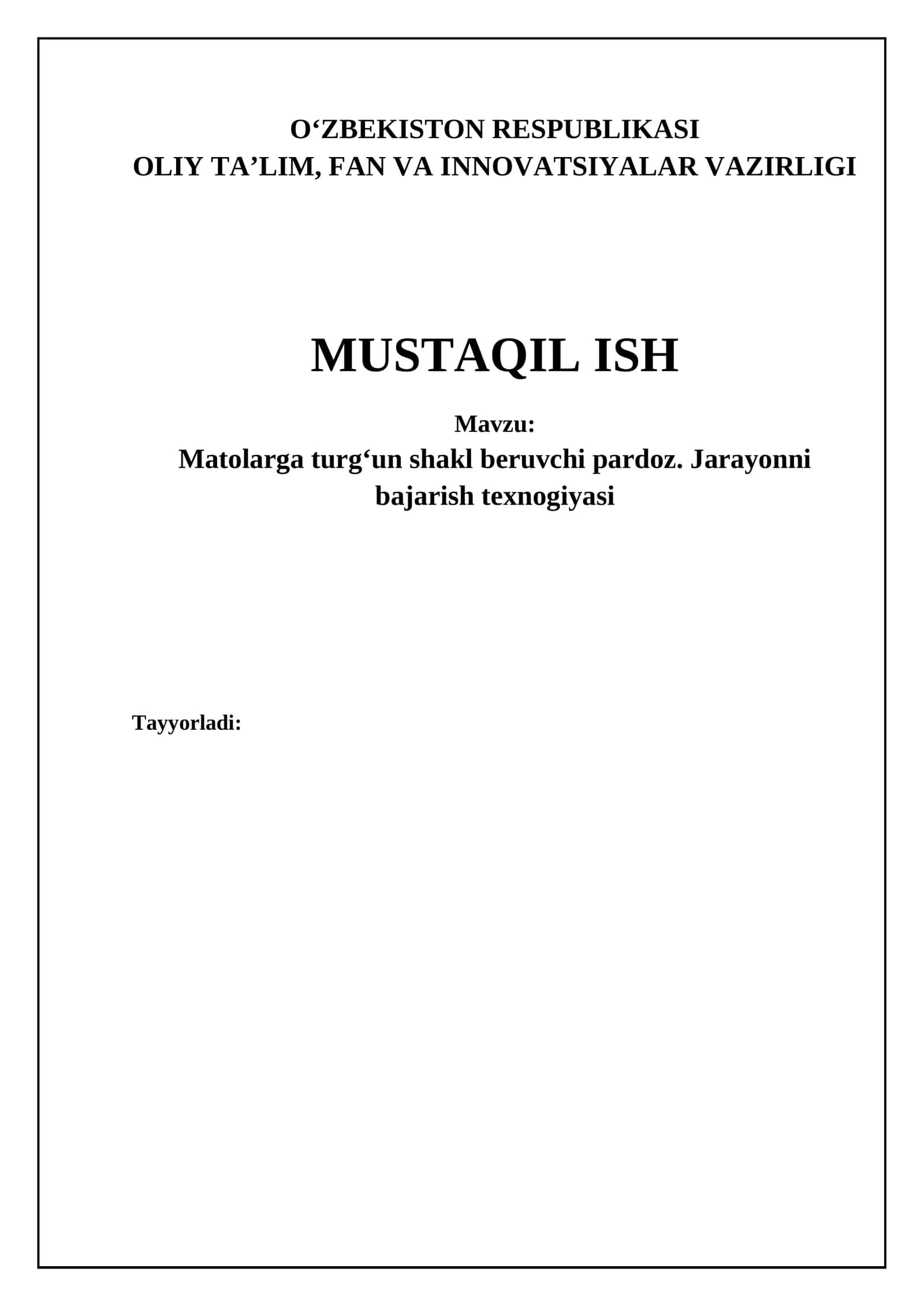 Matolarga turgʻun shakl beruvchi pardoz 1