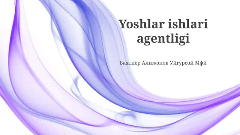Yoshlar ishlari agentligi 1