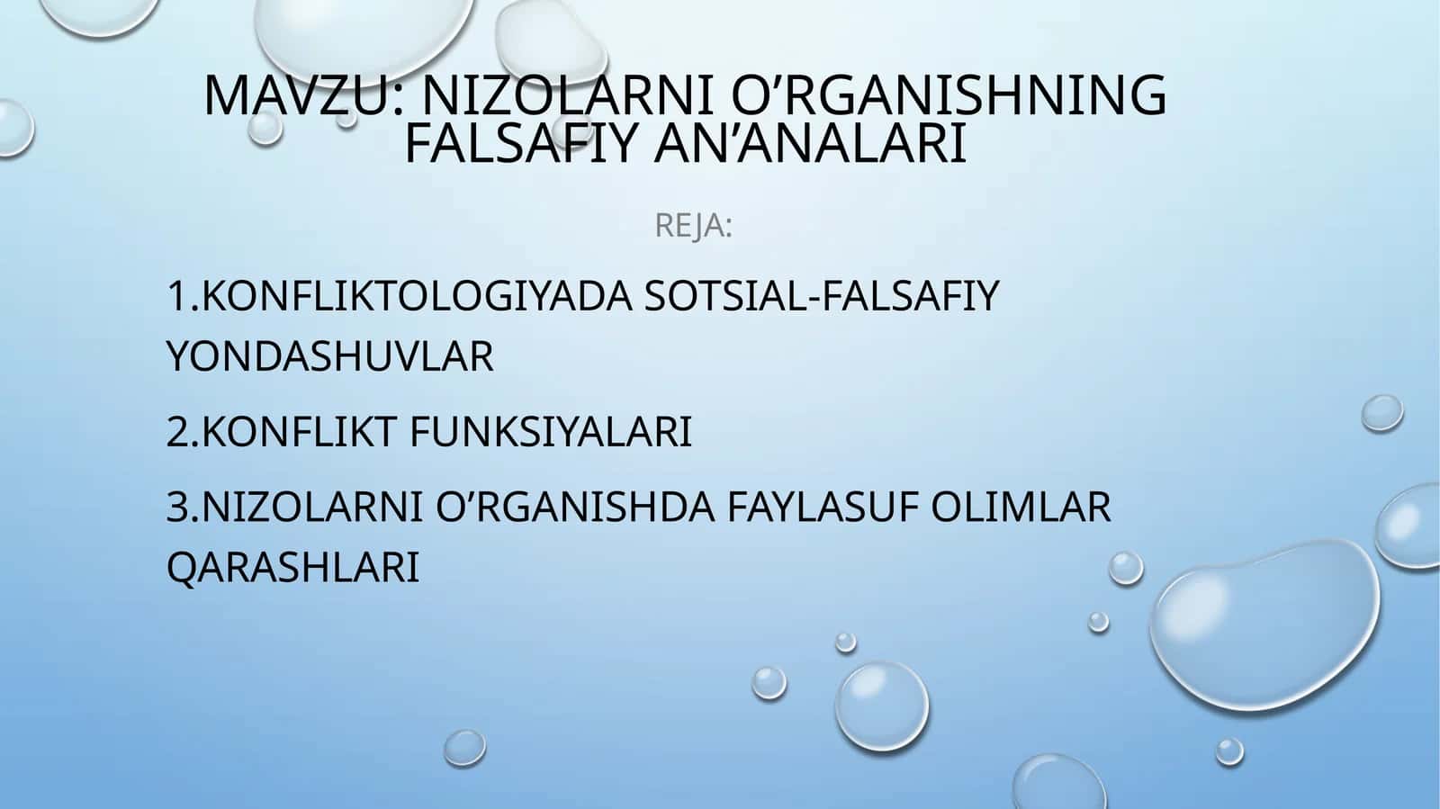 nizolarni o’rganishning falsafiy an’analari 1