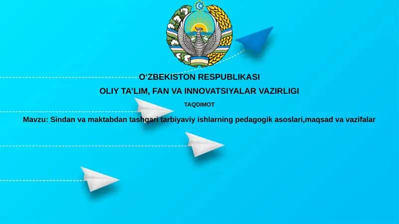 Sindan va maktabdan tashqarida tarbiyaviy ishlar 1