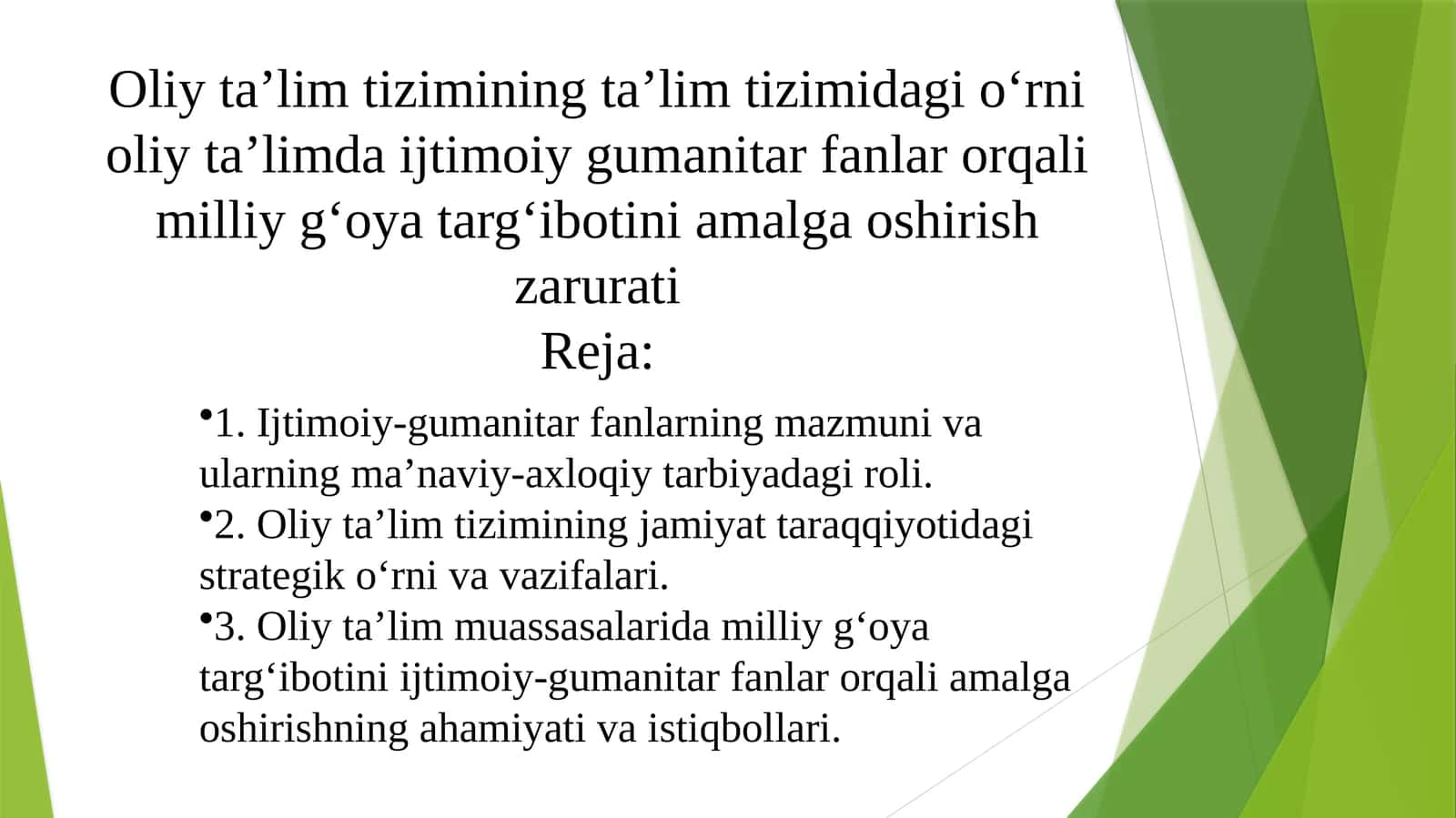 Oliy ta’lim tizimining ta’lim tizimidagi oʻrni 1