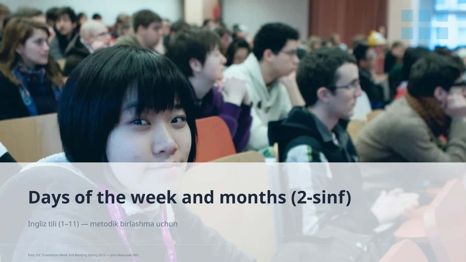 Days of the week and months (2-sinf) 1