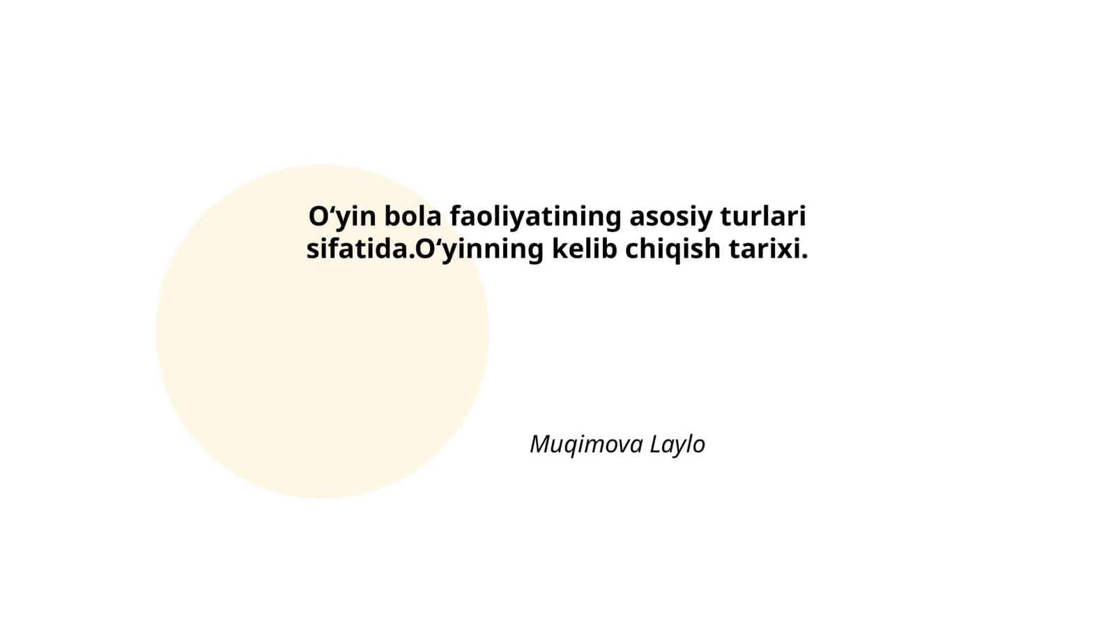Oʻyin Bolalar Faoliyatining Asosiy Turlari 1
